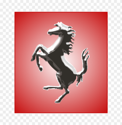 ferrari horse silver vector logo PNG transparent photos for presentations