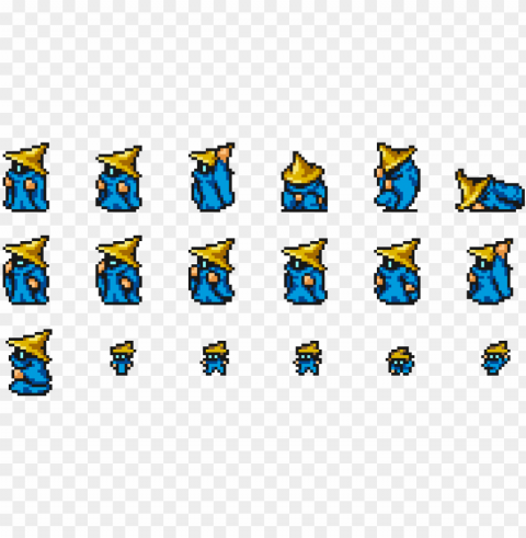 ffrk black mage sprites - ffrk black mage sprite Isolated Object on Transparent PNG