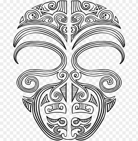 fht hanara - maori face tattoo designs HighQuality Transparent PNG Isolated Element Detail