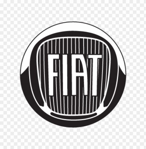 fiat b&w 2007 logo vector free download PNG with Isolated Object and Transparency