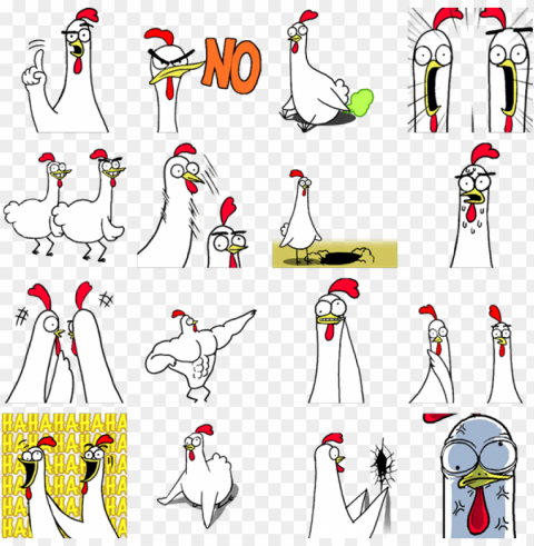 fiery chicken bro facebook stickers - fiery chicken bro sticker PNG with transparent background for free