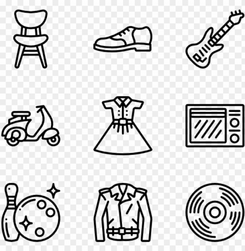 fifties 40 icons - surf icons Clear PNG graphics free