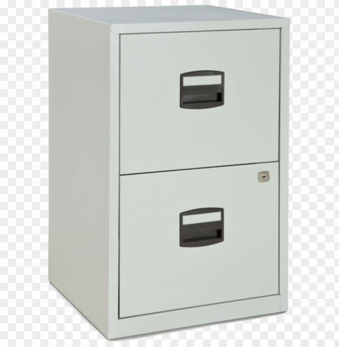file cabinet clipart - bisley 2-drawer steel home or office filing cabinet Clean Background Isolated PNG Character