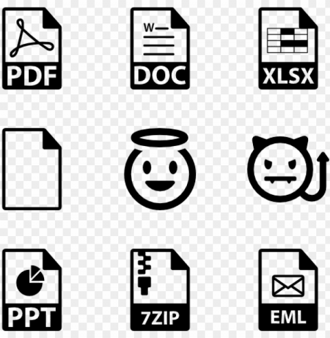 file formats icons - file format icon Transparent PNG graphics assortment