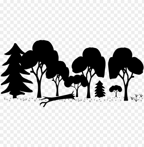 file mixed silhouette wikimedia - forest silhouette PNG with no registration needed