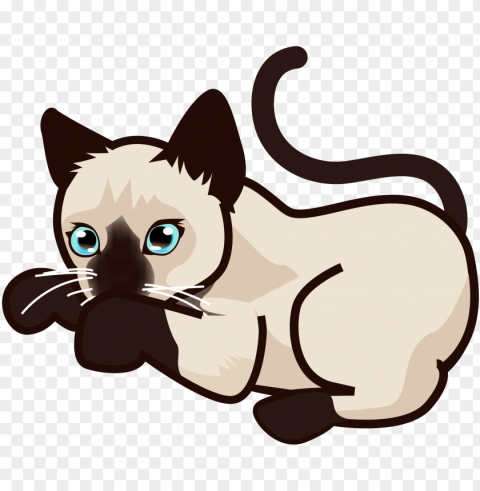 file peo siamese kitten svg wikimedia commons - cats siamese Transparent Background PNG Isolated Item