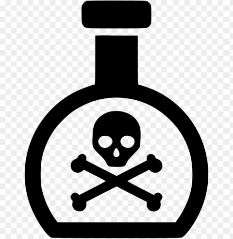 file - poison icon grey Isolated Graphic on HighQuality Transparent PNG