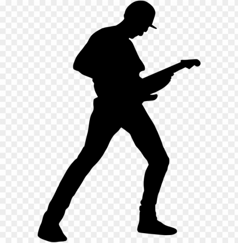 file size - electric guitar player silhouette PNG graphics with clear alpha channel