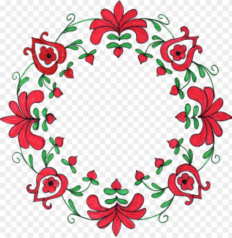 file size - flower design in circle for drawi PNG images with alpha transparency wide selection