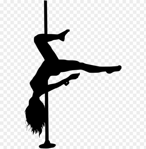 file size - pole dancer silhouette free Clean Background Isolated PNG Graphic Detail