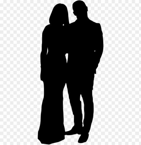 file size - transparent couple silhouette HighResolution Isolated PNG Image