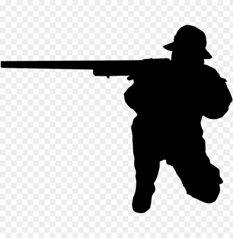 file size - transparent soldier black silhouette Clean Background PNG Isolated Art