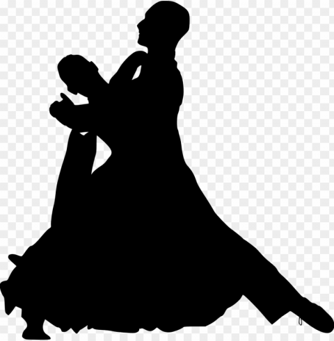 file size - waltz ballroom dance silhouette PNG with Clear Isolation on Transparent Background