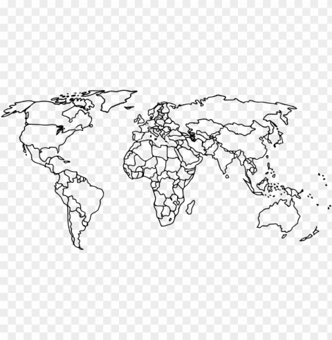 file size - world map empty countries Isolated Graphic on HighQuality Transparent PNG