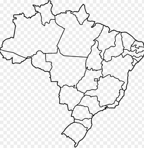 file states blank - blank map of brazil states PNG with no background free download