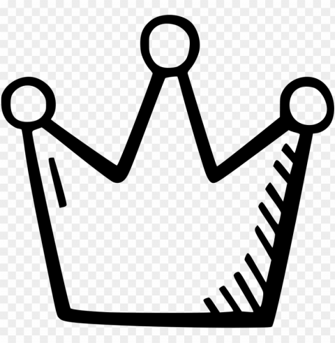 file svg - hand drawn crown Isolated Element in Clear Transparent PNG