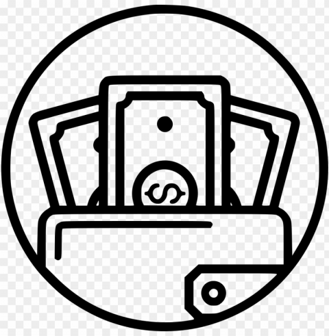 file - wallet cash money icon Transparent PNG Isolated Subject