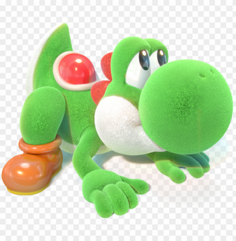File - Yoshicraftedworld - Yoshi2 - Yoshis Crafted World PNG Image Isolated With HighQuality Clarity