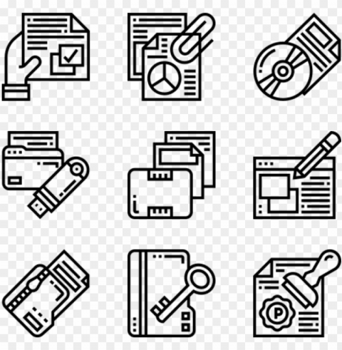 files and documents - logistic icons PNG images with transparent canvas compilation