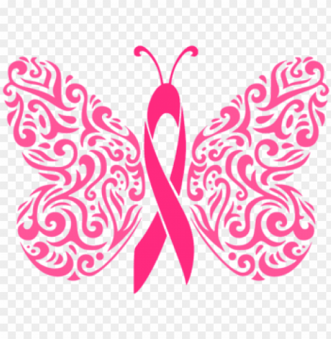 filigree awareness butterfly cancer ribbon svg dxf - breast cancer svg free PNG transparent photos for presentations
