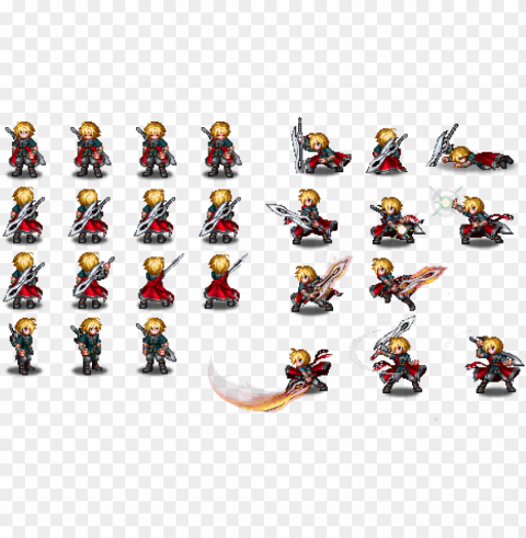 final fantasy sprite black and white library - ff brave exvius sprites PNG for Photoshop