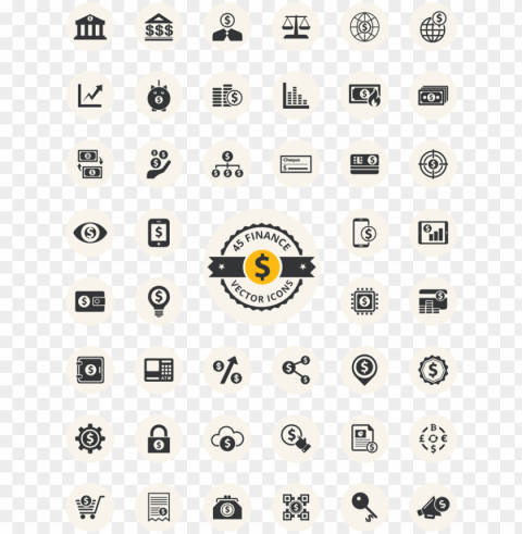 finance icons vector set - icon Clear Background Isolation in PNG Format