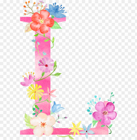find this pin and more on watercolour lettering by - alphabet letters floral designs Isolated Graphic on Transparent PNG