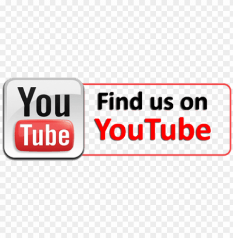 find us on youtube - youtube ClearCut Background Isolated PNG Graphic Element
