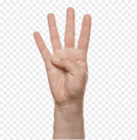 finger counting four copy PNG images without watermarks