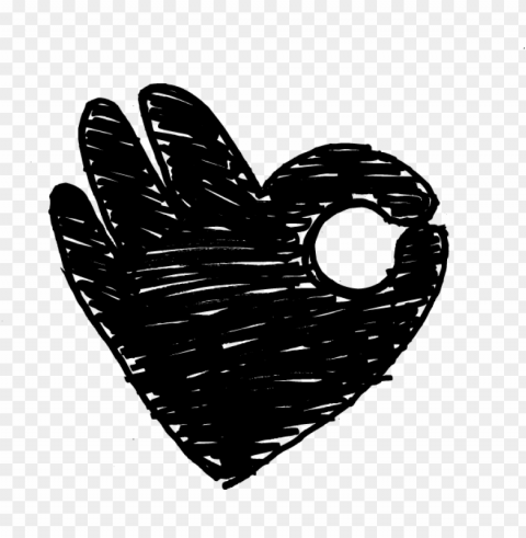 finger heart PNG transparent elements complete package