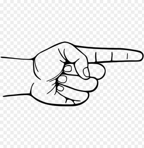 finger point - pointing finger clipart Isolated Icon in Transparent PNG Format