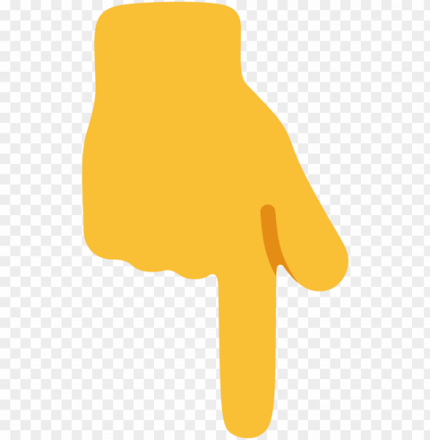 finger pointing emoji - hand pointing down PNG photo with transparency
