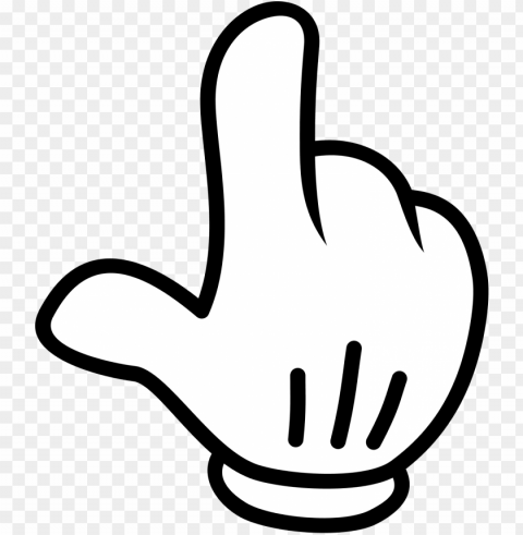 Fingerpoint Mickeys Hand PNG Images For Editing