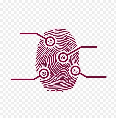 fingerprint Transparent Background Isolation in PNG Image