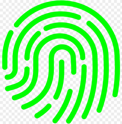 fingerprints icon green - 指纹 素材 PNG for overlays
