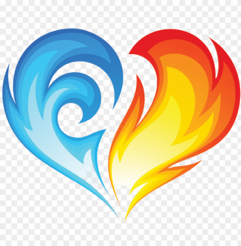 fire and ice heart Clear PNG pictures broad bulk