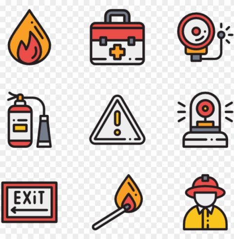 fire department 50 icons - icon camping color Transparent background PNG clipart