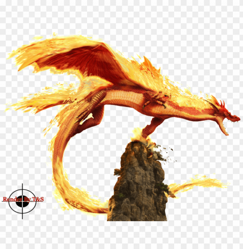Fire Dragon PNG Images With Alpha Mask