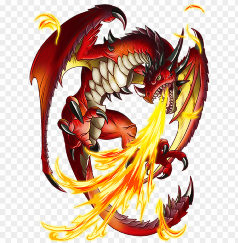 fire dragon - fire dragon logo Isolated Design Element in Transparent PNG