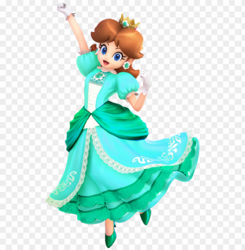 fire flower daisy - princess daisy from super mario smash bros Isolated Artwork in Transparent PNG Format