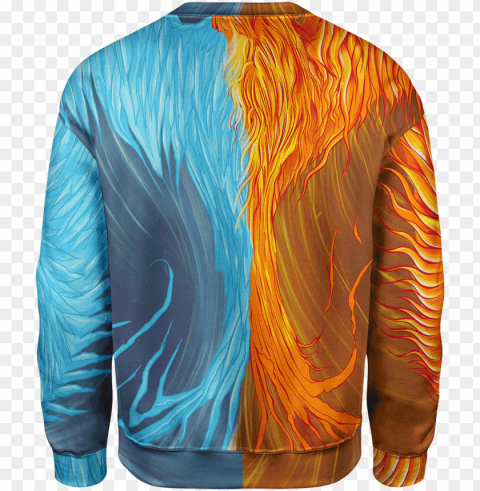 fire & ice phoenix sweater - sweatshirt Images in PNG format with transparency