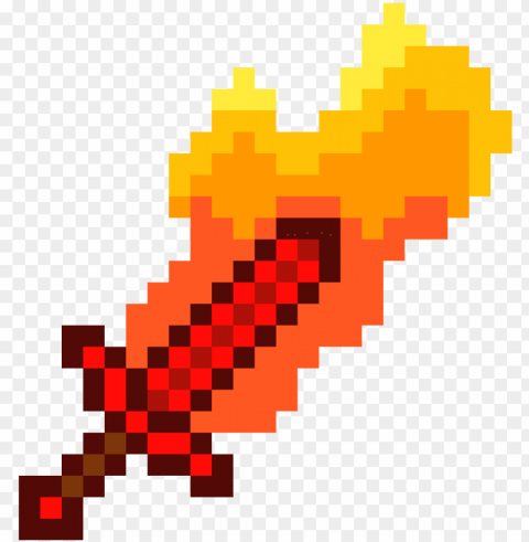 fire sword - minecraft PNG pictures with no background required