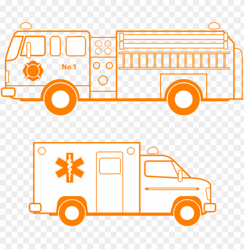 fire truck clipart ems - ambulance and fire truck clip art Isolated Character with Clear Background PNG