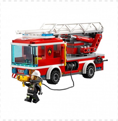 fire truck lego Clear Background PNG Isolated Graphic Design