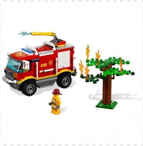 fire truck lego Clear Background PNG Isolated Illustration
