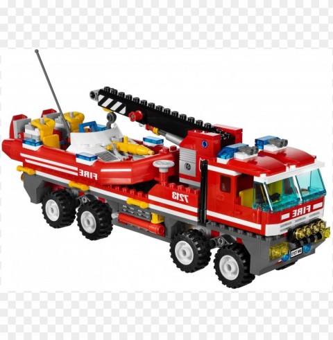 fire truck lego Clear Background PNG Isolated Item