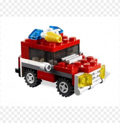 fire truck lego Clear Background PNG Isolation
