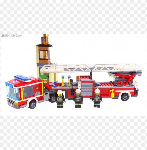 fire truck lego ClearCut Background Isolated PNG Design
