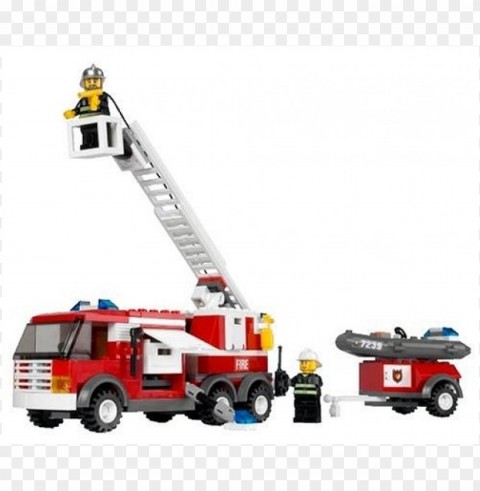 fire truck lego ClearCut Background PNG Isolated Element