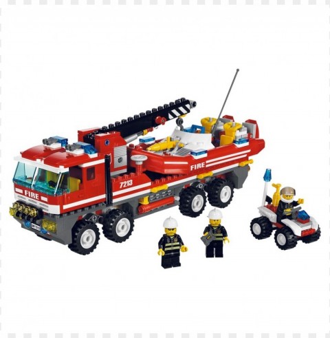 fire truck lego ClearCut PNG Isolated Graphic